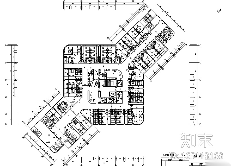 南京某大型医院室内平面装修设计施工图（57张）施工图下载【ID:165113168】