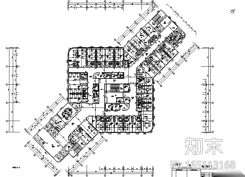 南京某大型医院室内平面装修设计施工图（57张）施工图下载【ID:165113168】