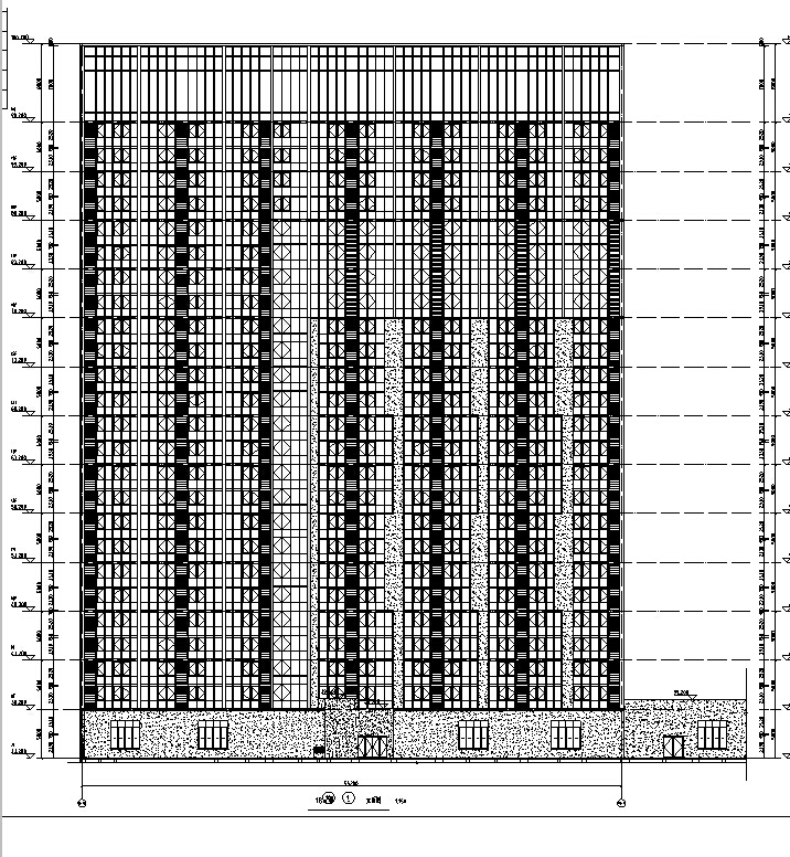 [福建]高层玻璃幕墙办公商业综合体建筑施工图（含全专...cad施工图下载【ID:149954134】