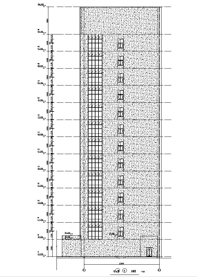 [福建]高层玻璃幕墙办公商业综合体建筑施工图（含全专...cad施工图下载【ID:149954134】