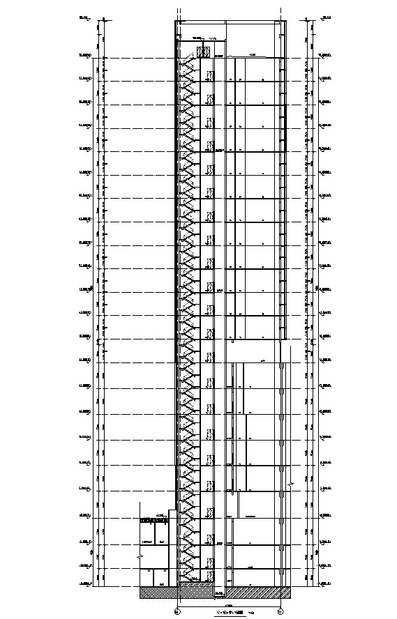 [福建]高层玻璃幕墙办公商业综合体建筑施工图（含全专...cad施工图下载【ID:149954134】