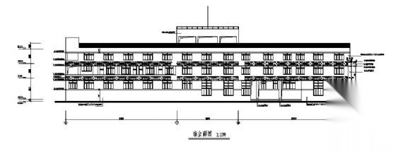 某区级三层消防站建筑施工图cad施工图下载【ID:165621107】