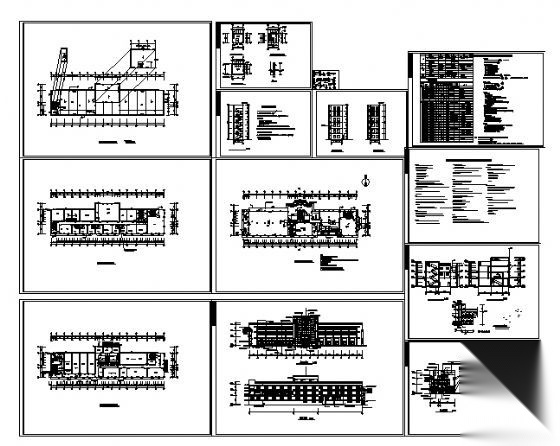 某区级三层消防站建筑施工图cad施工图下载【ID:165621107】