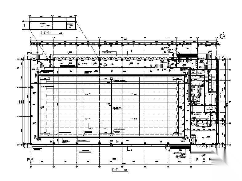 [浙江]三层石漆外墙室内游泳馆建筑施工图（含能耗计算书...cad施工图下载【ID:165740197】