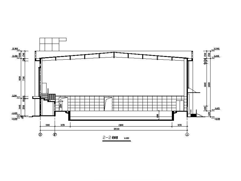 [浙江]三层石漆外墙室内游泳馆建筑施工图（含能耗计算书...cad施工图下载【ID:165740197】