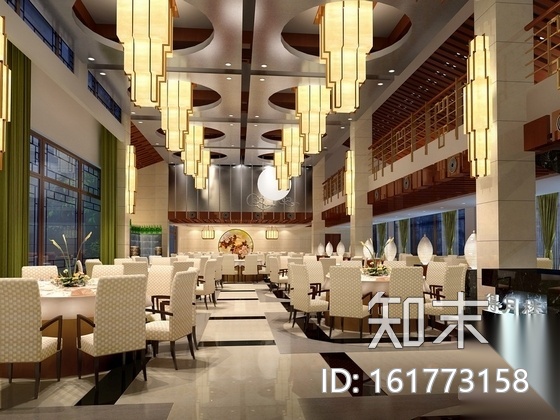 [江苏]中国八大菜系之一酒楼全套施工图（含效果）施工图下载【ID:161773158】