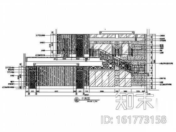 [江苏]中国八大菜系之一酒楼全套施工图（含效果）施工图下载【ID:161773158】