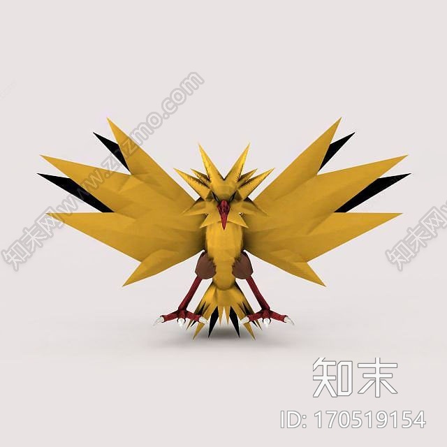 现代3DZapados口袋妖怪CG模型下载【ID:170519154】