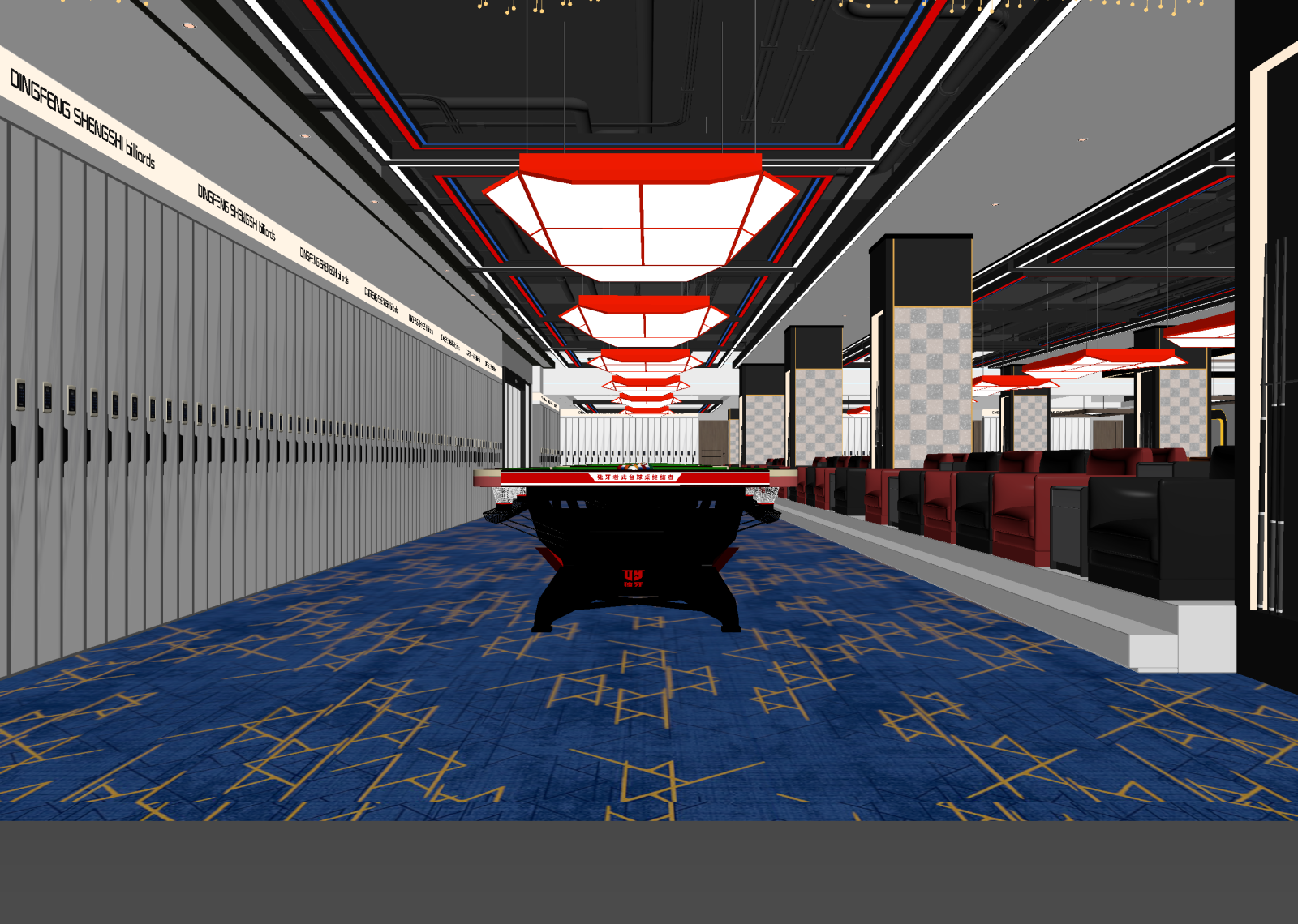 现代台球室3D模型下载【ID:1214750581】