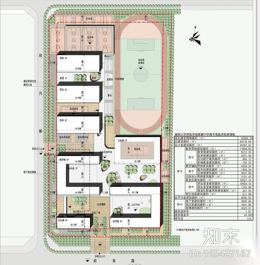 [广东]深圳大学附属中学建筑规划方案设计文本（包含JPG...cad施工图下载【ID:165427167】