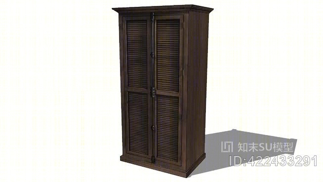 内阁百叶窗，房屋的世界。参考文献：121755SU模型下载【ID:422433291】