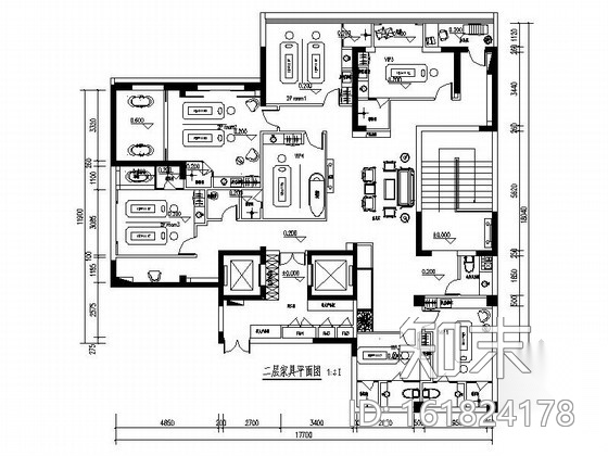 [廊坊]大型连锁美容美体机构新中式SPA会所装修施工图（...cad施工图下载【ID:161824178】