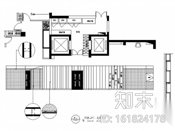 [廊坊]大型连锁美容美体机构新中式SPA会所装修施工图（...cad施工图下载【ID:161824178】