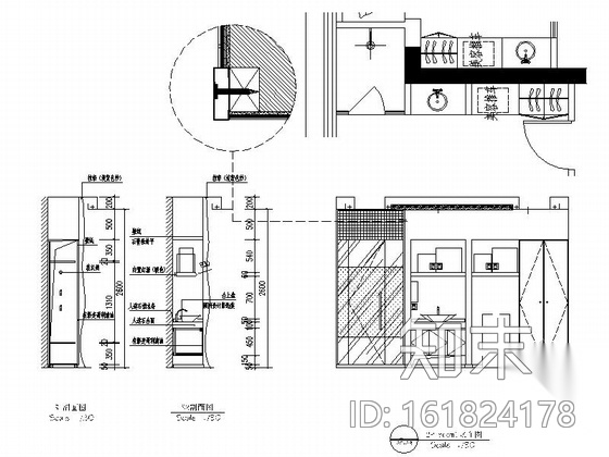 [廊坊]大型连锁美容美体机构新中式SPA会所装修施工图（...cad施工图下载【ID:161824178】