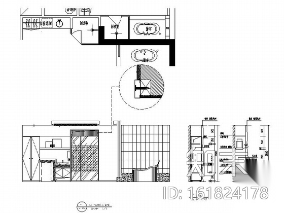 [廊坊]大型连锁美容美体机构新中式SPA会所装修施工图（...cad施工图下载【ID:161824178】