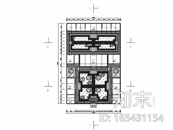 某二进四合院建筑方案图cad施工图下载【ID:165431154】