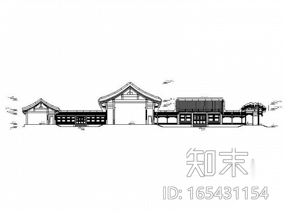 某二进四合院建筑方案图cad施工图下载【ID:165431154】