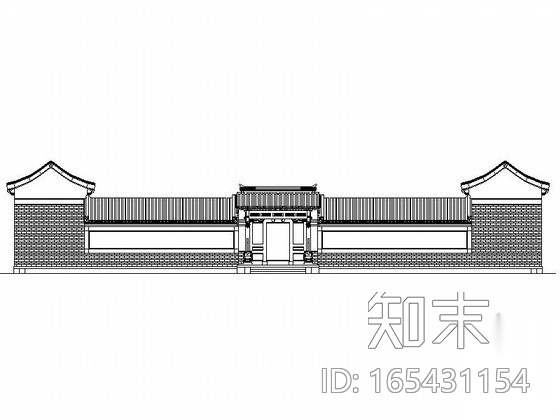 某二进四合院建筑方案图cad施工图下载【ID:165431154】