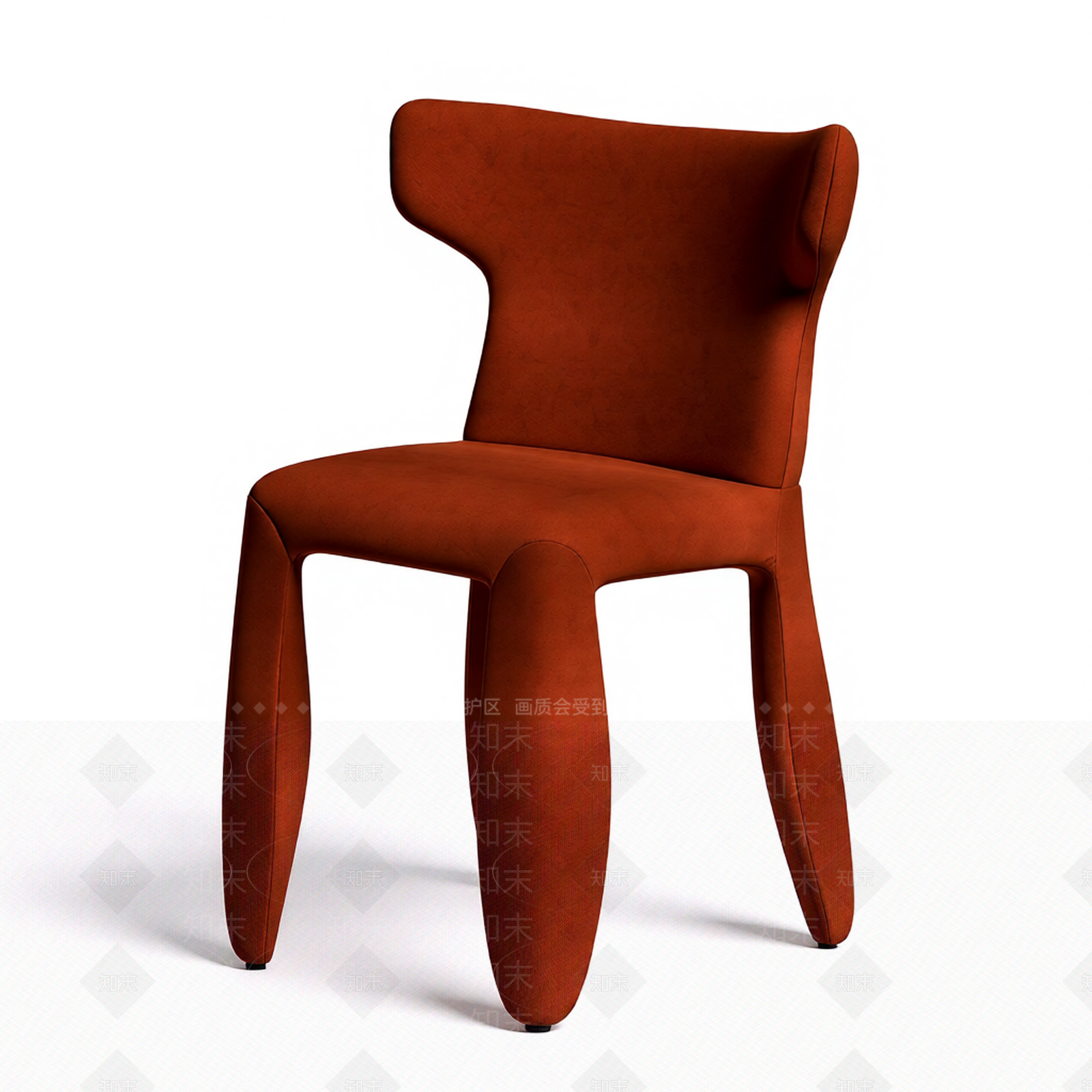 橙色现代风格椅子3D模型下载【ID:1206194817】