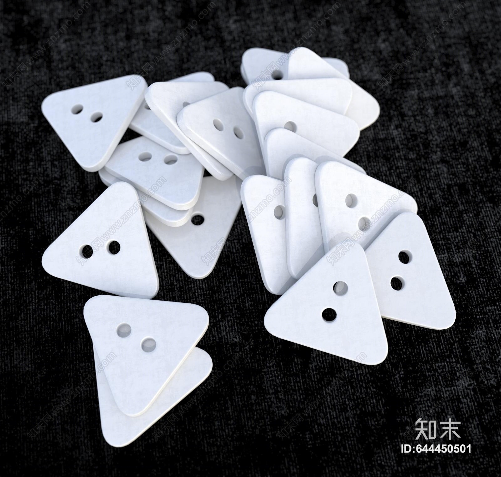 现代纽扣3D模型下载【ID:644450501】