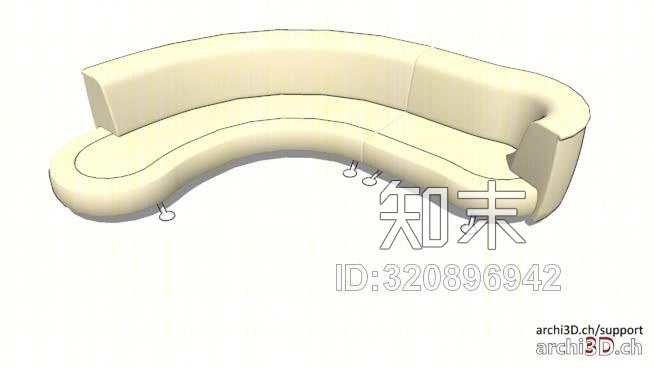 与瑞士总部meridienne皮革沙发SU模型下载【ID:320896942】
