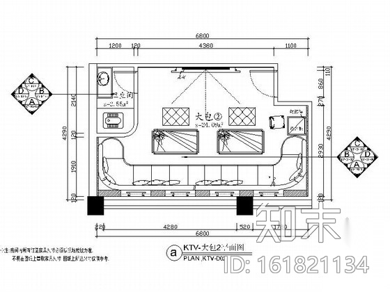 豪华KTV包厢室内装修图施工图下载【ID:161821134】