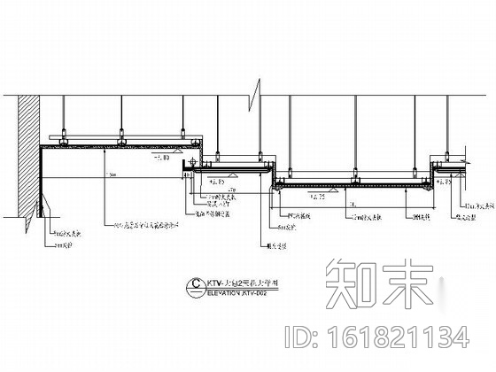 豪华KTV包厢室内装修图cad施工图下载【ID:161821134】