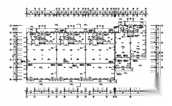某六层底商住宅楼建筑结构施工图（异形柱框架结构）cad施工图下载【ID:167626111】