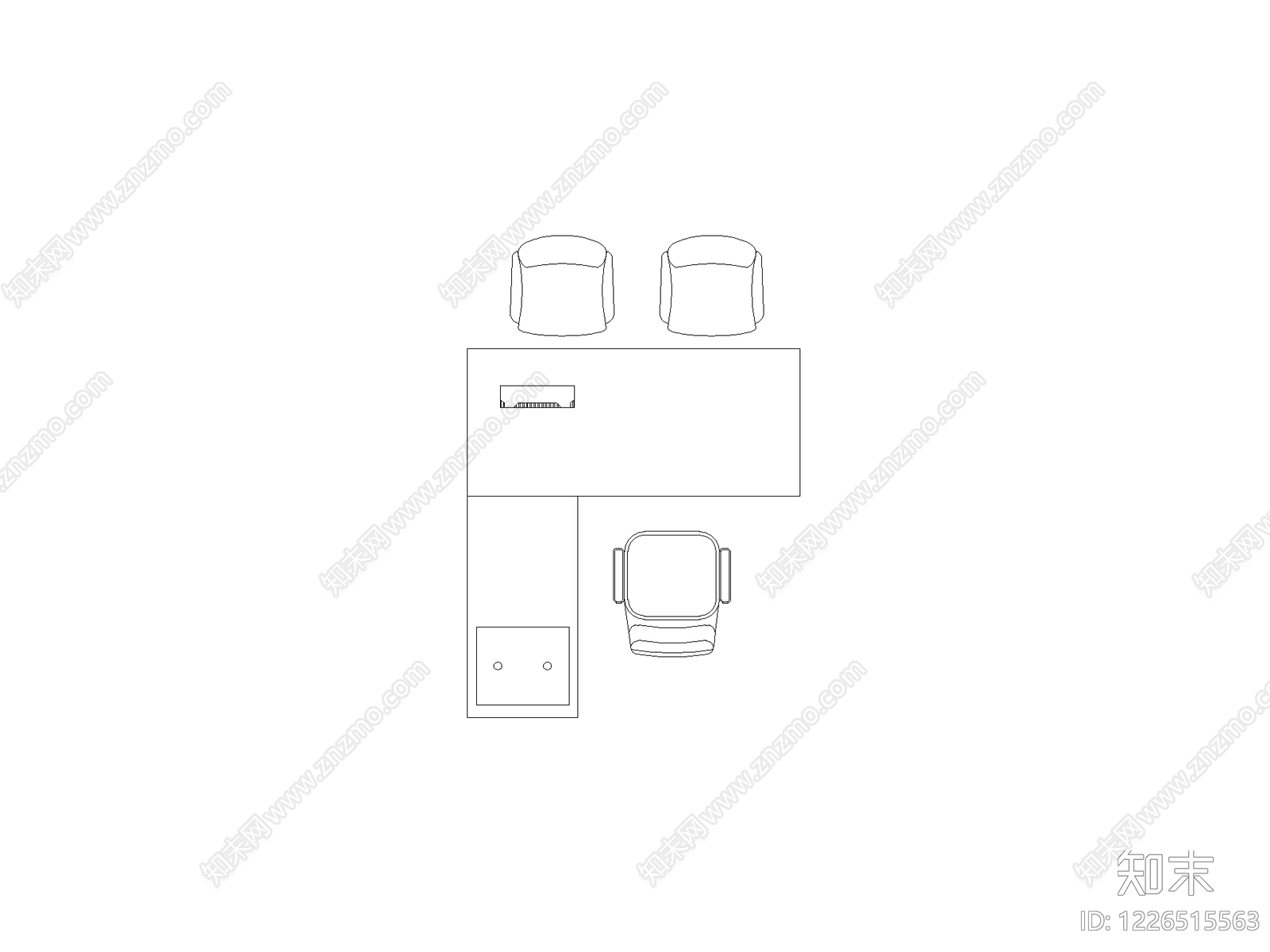 桌子cad施工图下载【ID:1226515563】
