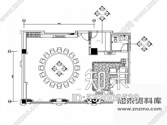 施工图某酒店豪华餐厅包间装修图cad施工图下载【ID:532009539】