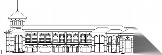某酒店二层会所建筑施工图cad施工图下载【ID:164866175】