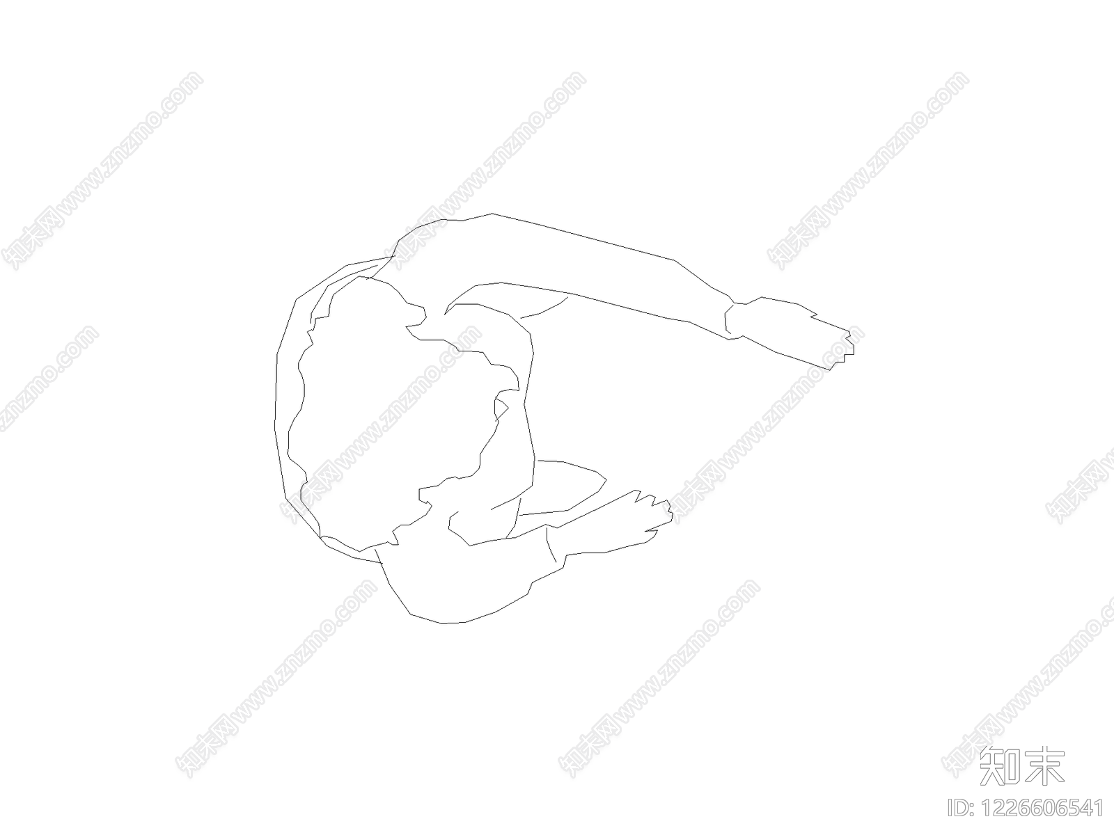 现代人物CAD图纸