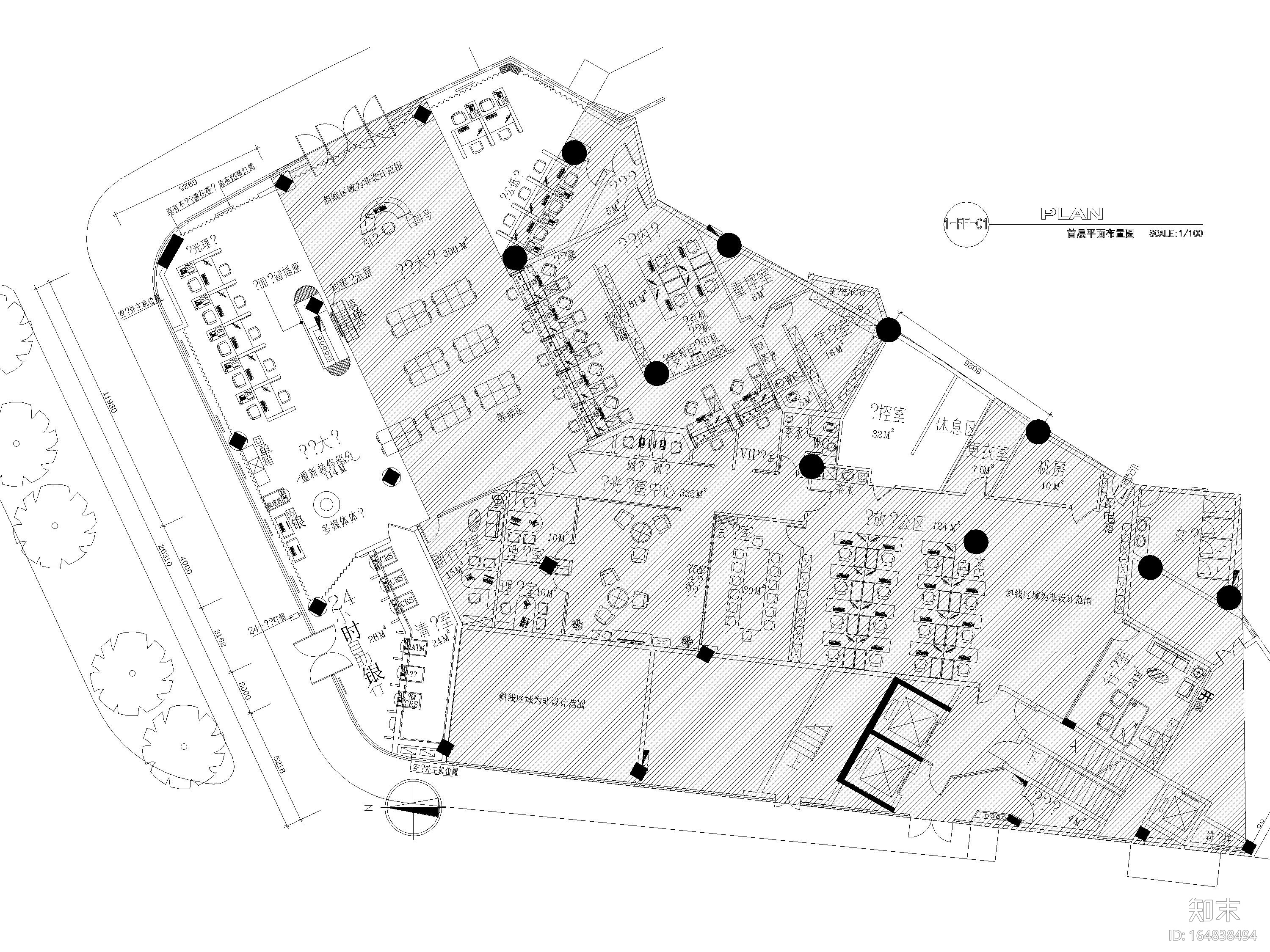 [广东]光大银行2248㎡惠州分行装修工程施工cad施工图下载【ID:164838494】