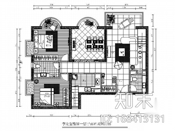 精装双层别墅设计装饰图施工图下载【ID:168415131】