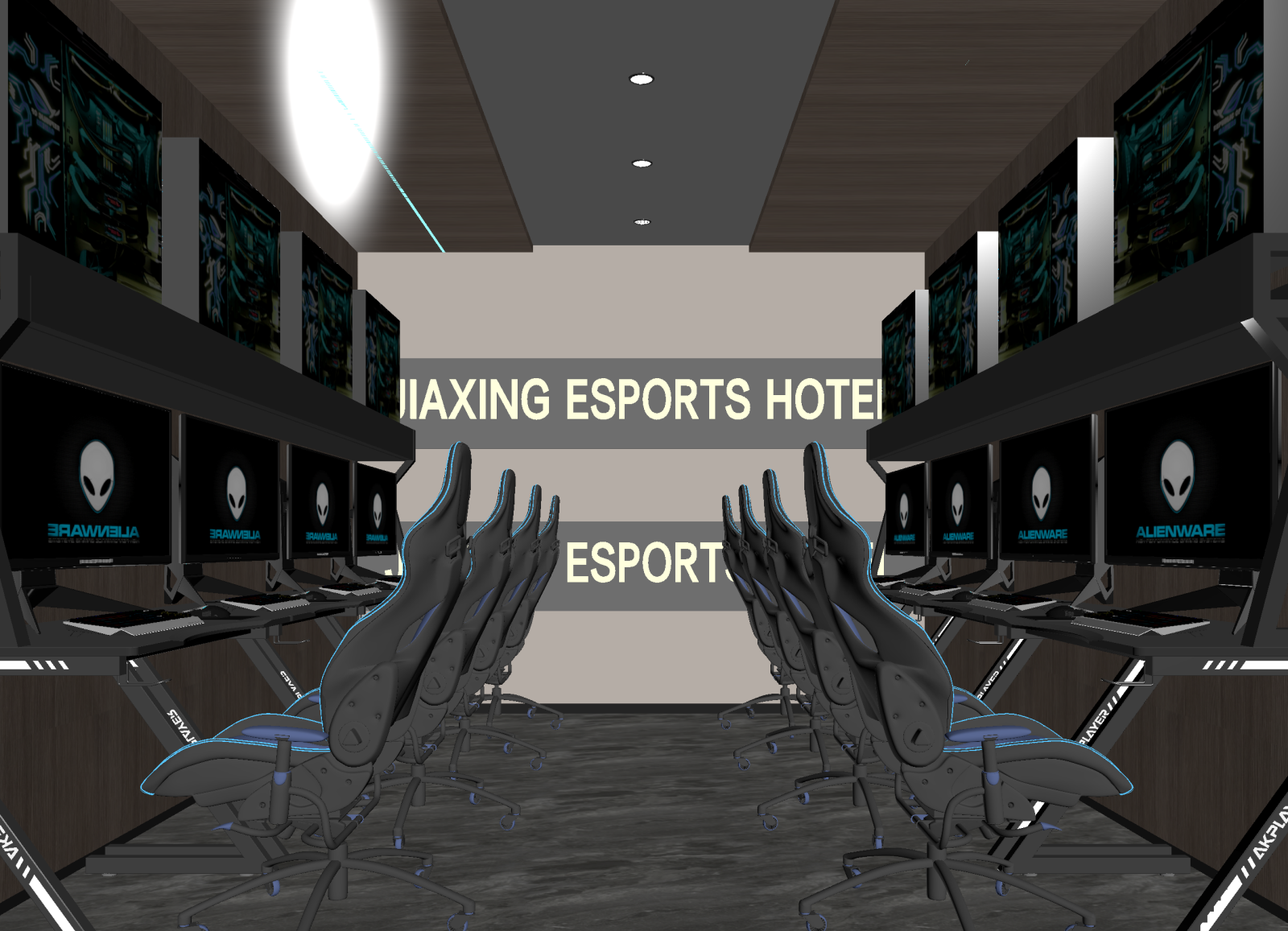 现代电竞房3D模型下载【ID:1214392807】