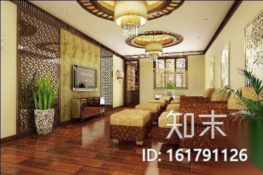 [中式]茶艺楼设计施工图（含效果）cad施工图下载【ID:161791126】