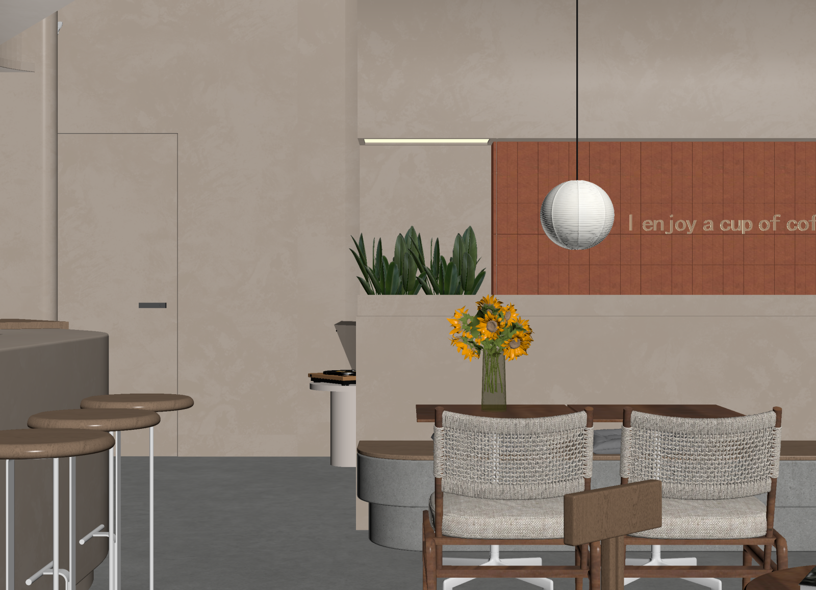 侘寂咖啡厅3D模型下载【ID:1214352292】