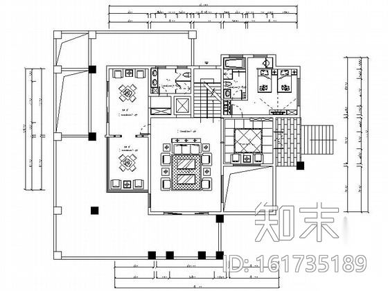 [海南]某欧式时尚三层别墅室内装修施工图cad施工图下载【ID:161735189】