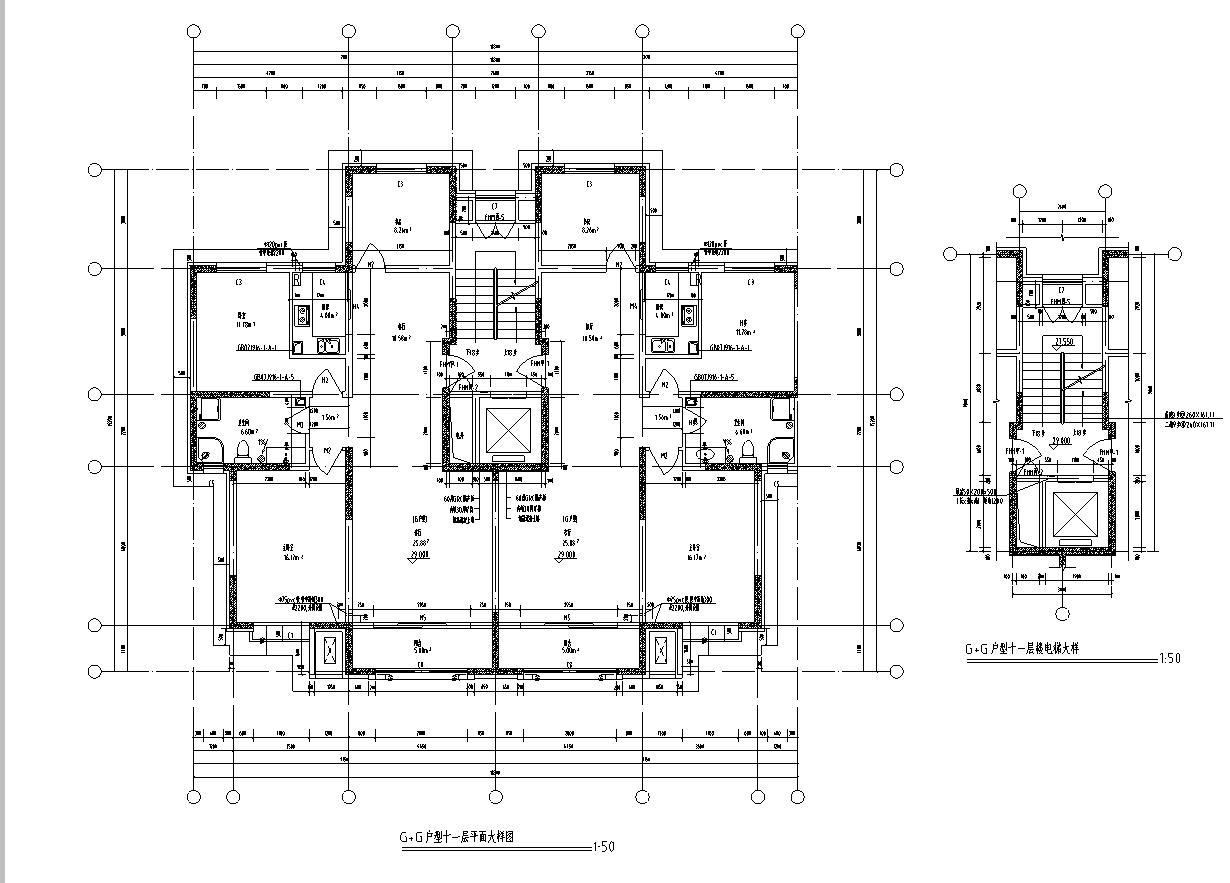 [新疆]11层剪力墙结构住宅建筑施工图（含效果图）cad施工图下载【ID:149778137】