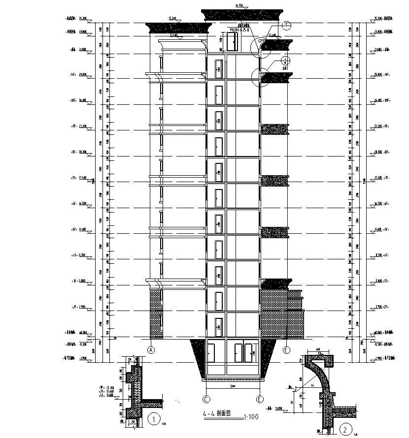 [新疆]11层剪力墙结构住宅建筑施工图（含效果图）cad施工图下载【ID:149778137】