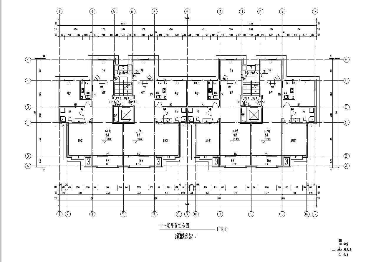 [新疆]11层剪力墙结构住宅建筑施工图（含效果图）cad施工图下载【ID:149778137】