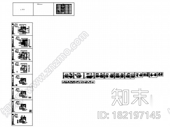 [重庆]两居室精装样板房室内施工图施工图下载【ID:182197145】