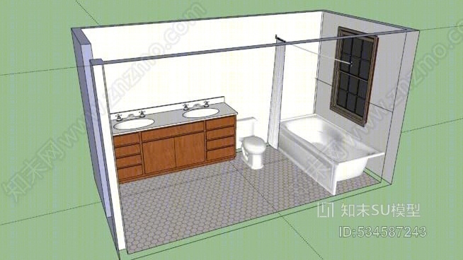 儿童浴室SU模型下载【ID:534587243】