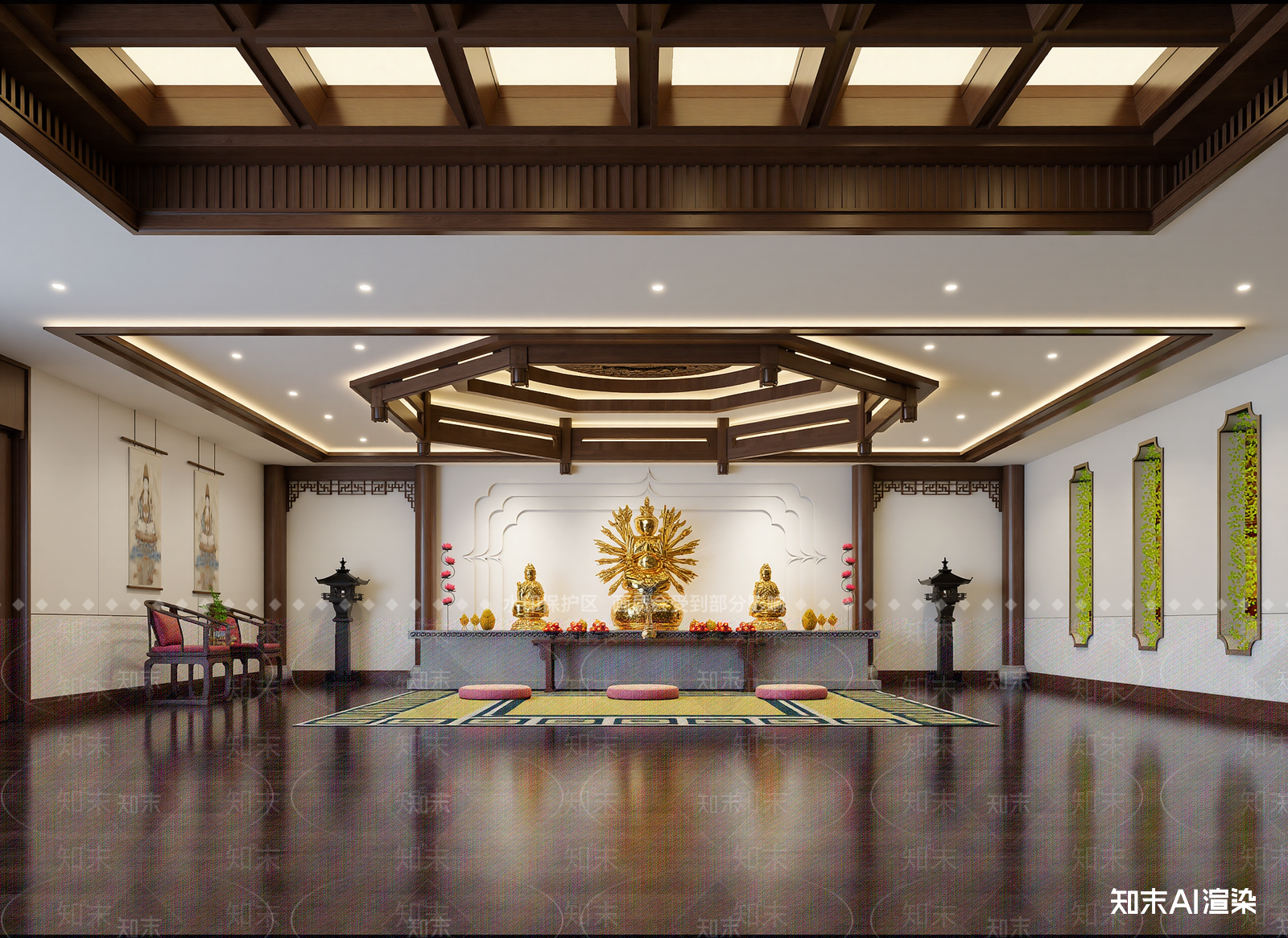 中式佛堂3D模型下载【ID:1214762859】