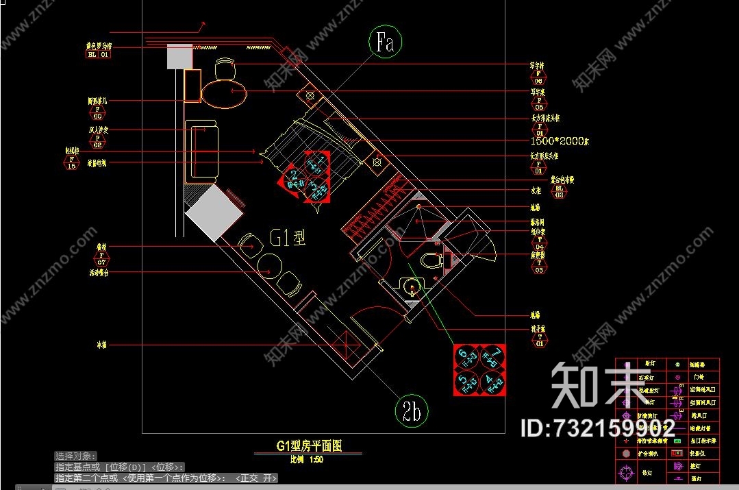 邱德光－上海礼顿国际公寓B1、C1、F1、G1型样板间cad施工图施工图下载【ID:732159902】