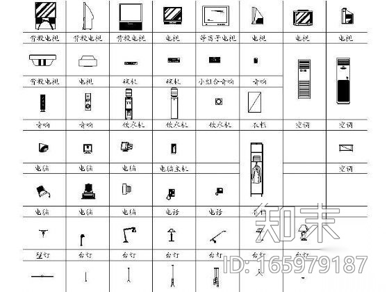 室内设计实用图块集cad施工图下载【ID:165979187】