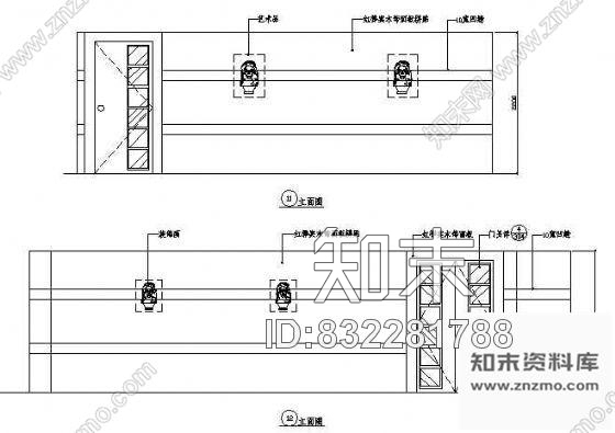 图块/节点棋牌室立面图7cad施工图下载【ID:832281788】