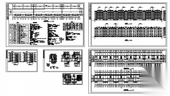 乐亭县某六层住宅楼建筑方案图cad施工图下载【ID:149844188】