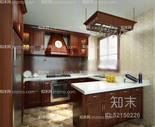 别墅封闭厨房13D模型下载【ID:52150226】
