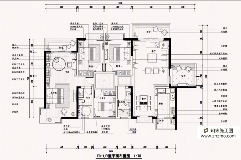 一套完整的家装施工图cad施工图下载【ID:36907360】